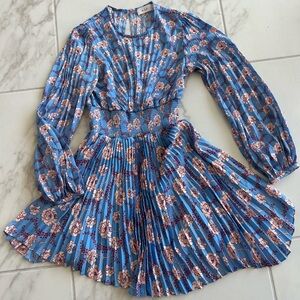 A.L.C. Blue and Red Floral Dress